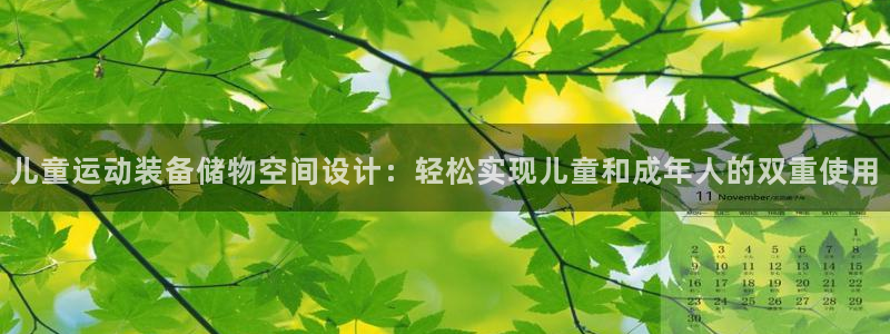 征途国际娱乐网站：儿童运动装备储物空间设计：轻松实现儿童和成